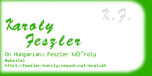 karoly feszler business card